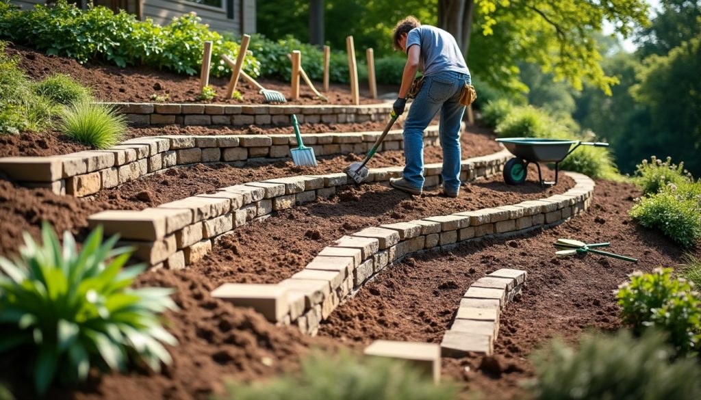 découvrez la méthode efficace pour terrasser un jardin en pente avant de poser votre terrasse, afin d'assurer stabilité et esthétisme à votre aménagement extérieur.
