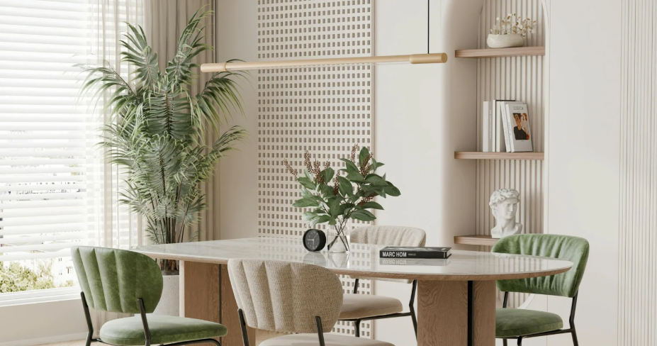 Suspension au-dessus d'une table à manger