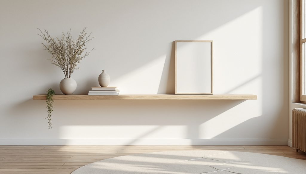 étagère invisible ou tablette murale : découvrez comment choisir la bonne solution pour organiser et décorer votre mur sans l’alourdir.