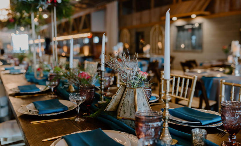 Disposition des verres sur une table