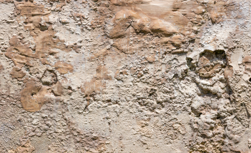 Salpêtre sur un mur intérieur